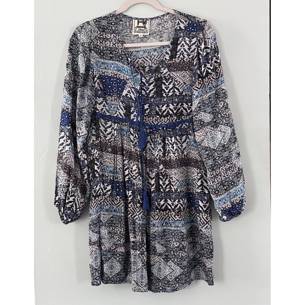 Jaase Dress Womens S Floral Patchwork Balloon Gypsy Festival Boho Hippie Flowy